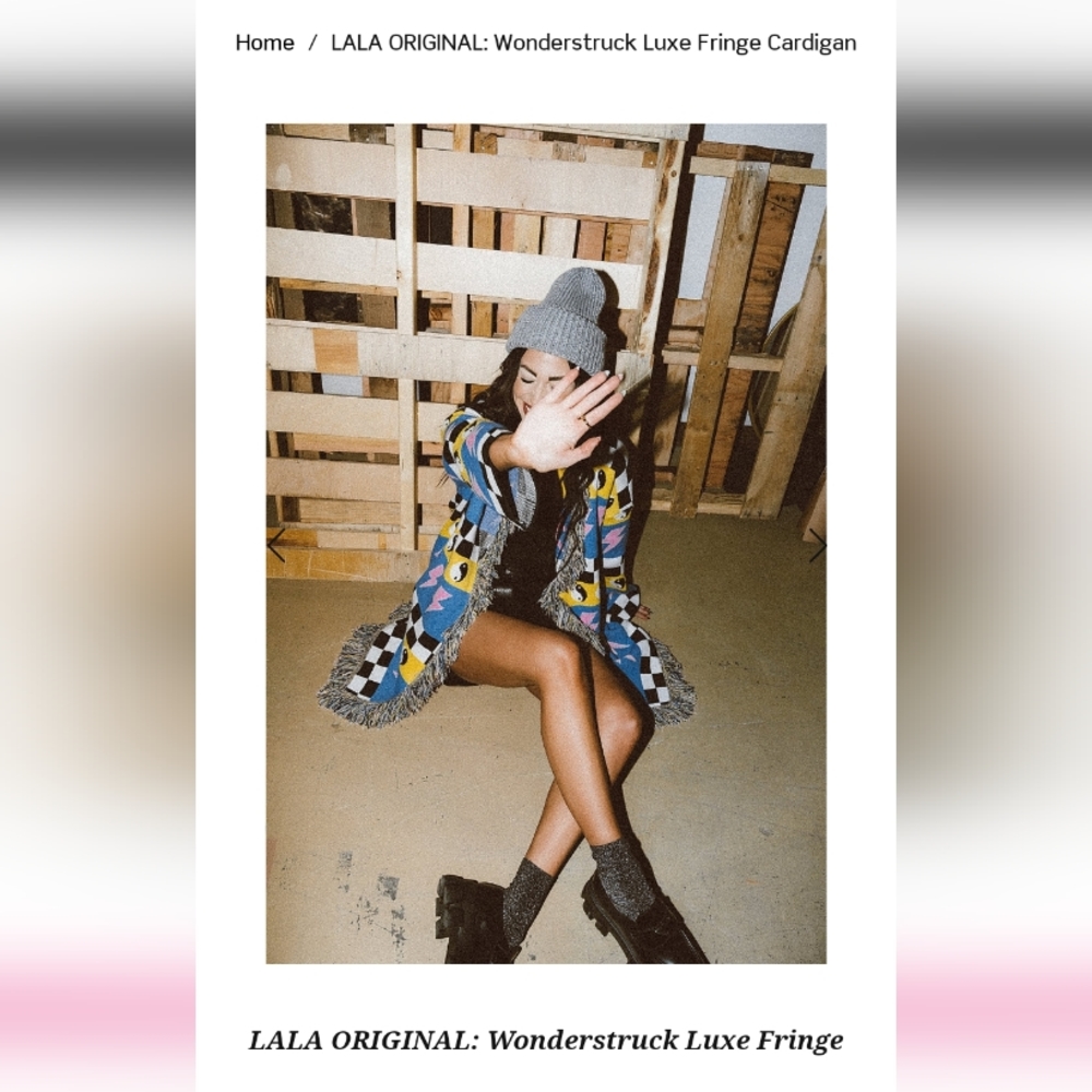 Dressed in LALA Wonderstruck Luxe Fringe Cardigan  L/XL